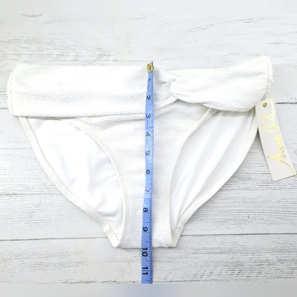 Anne Cole Bikini Bottom, White Textured, Size M, NWT - Picture 4 of 6
